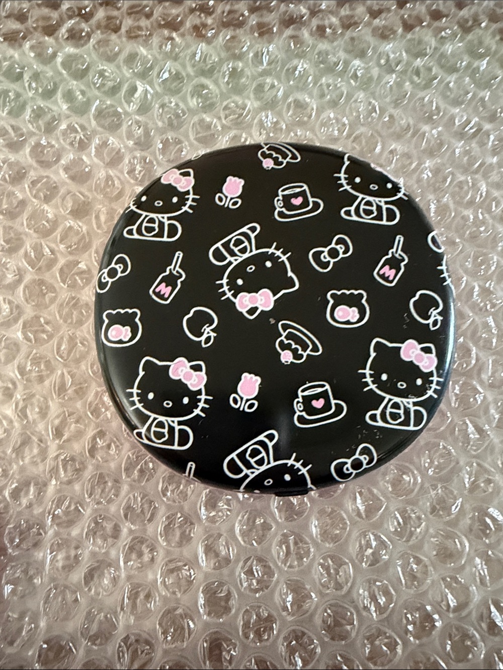 Hello Kitty Black and Pink Compact Mirror Makeup Tool